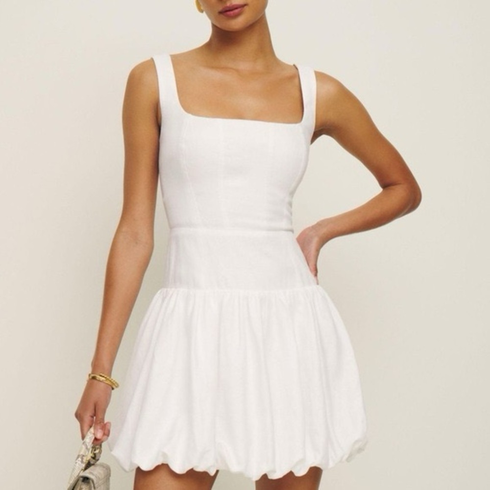 Reformation White Delia Dress